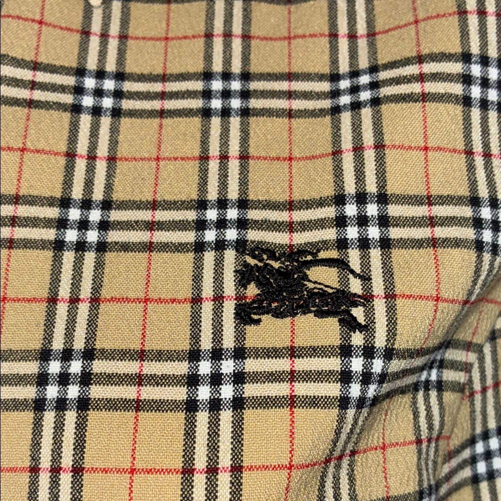 BURBERRY LONDON Blue Label dress black tan Classic plaid button down. VTG 38 EUC - Picture 7 of 17